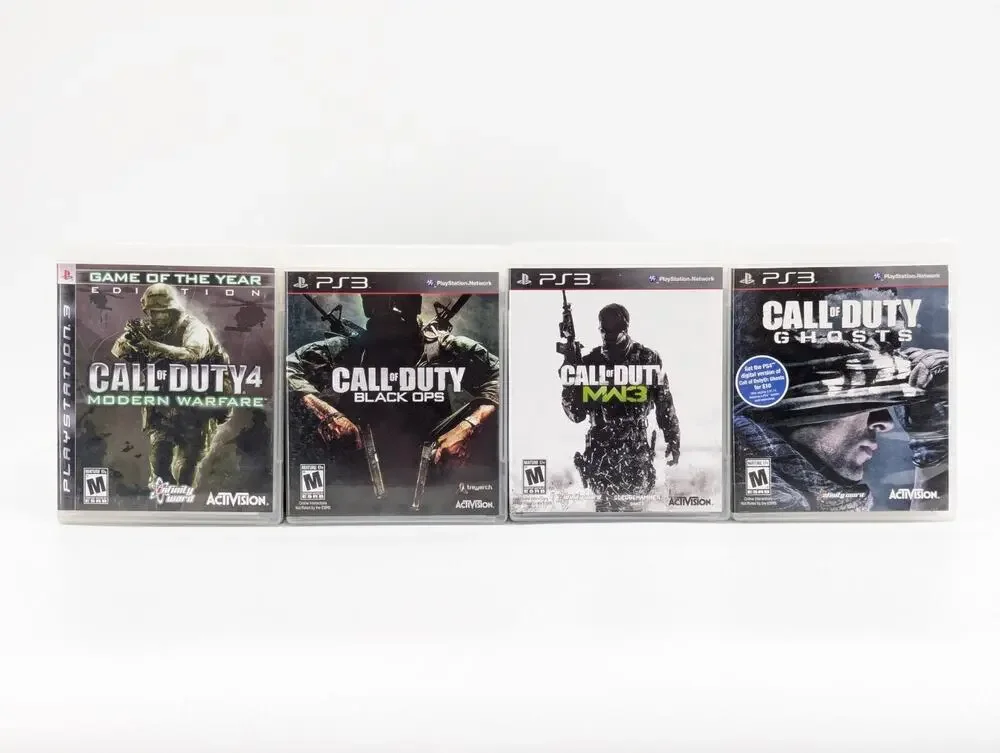 PS3 PlayStation 3 Call of Duty Black Ops Ghosts MW3 & Modern Warfare 4 Game Lot